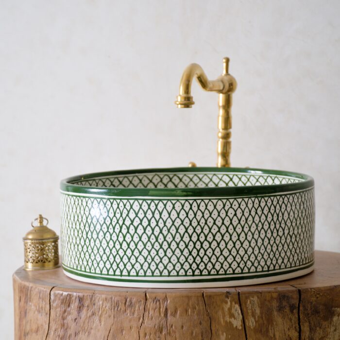 Grünes Keramik-Waschbecken – Modern, Handgefertigt & Nachhaltig – Bild 3